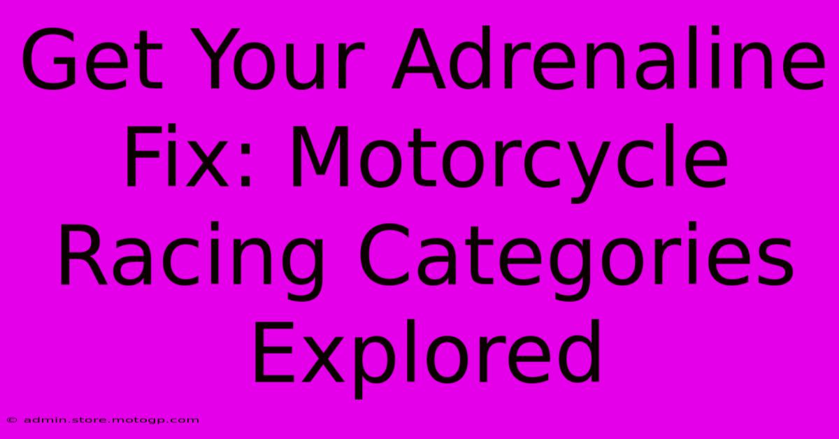 Get Your Adrenaline Fix: Motorcycle Racing Categories Explored