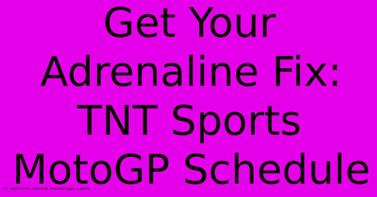 Get Your Adrenaline Fix: TNT Sports MotoGP Schedule