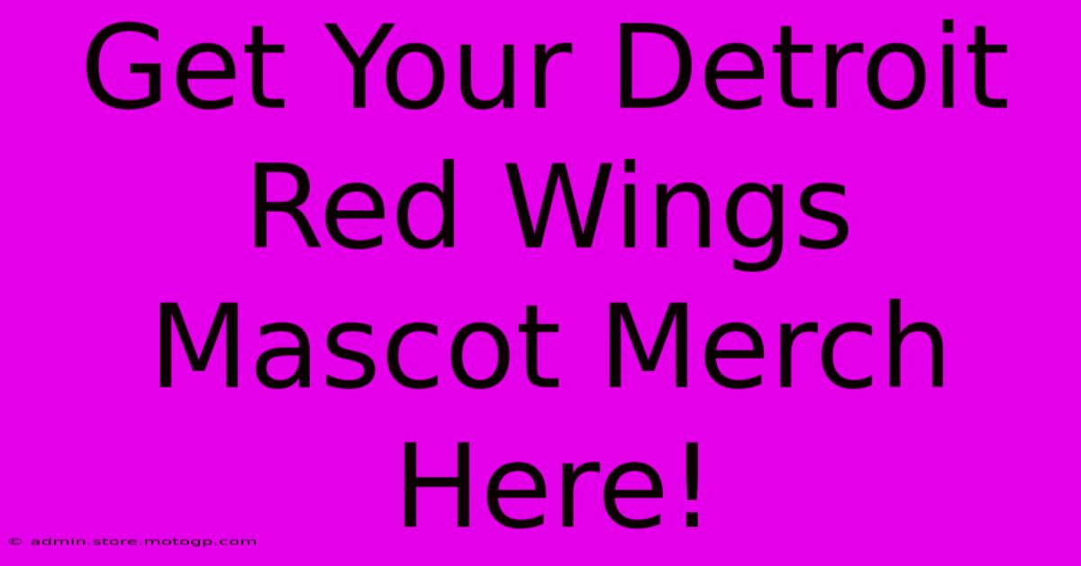 Get Your Detroit Red Wings Mascot Merch Here!