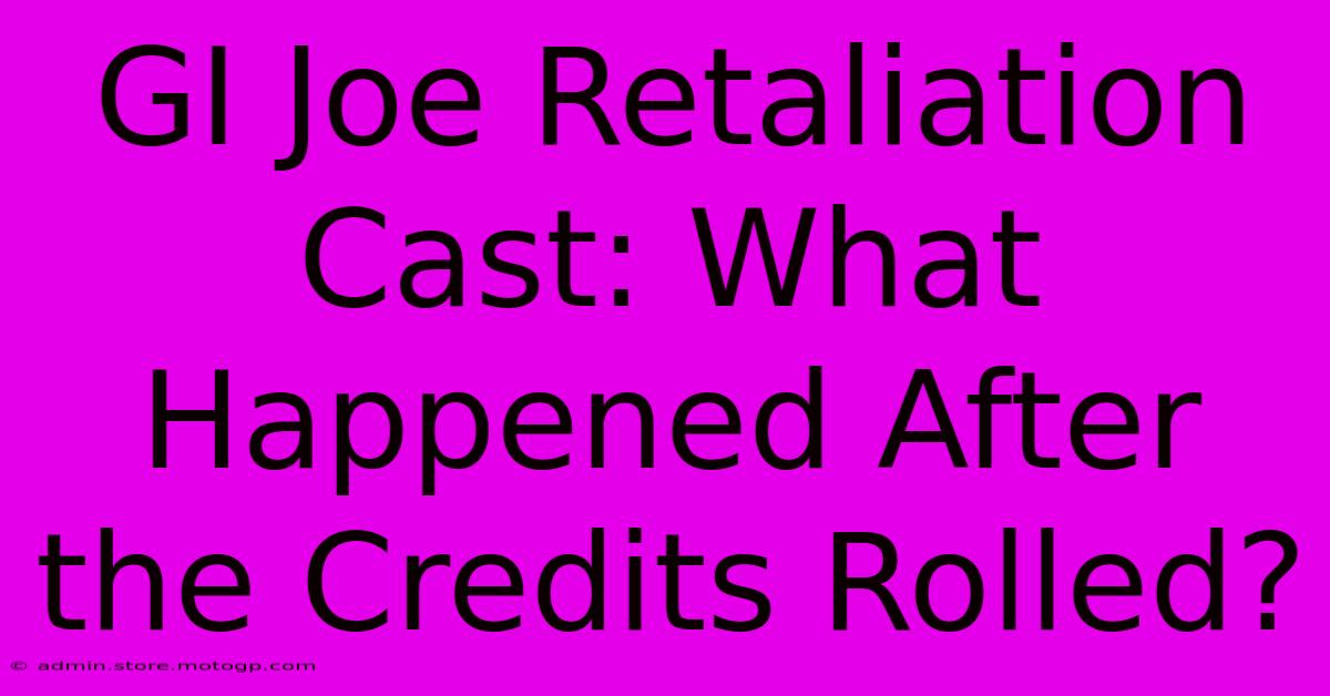 GI Joe Retaliation Cast: What Happened After The Credits Rolled?