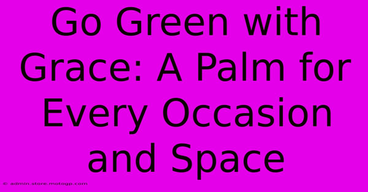 Go Green With Grace: A Palm For Every Occasion And Space