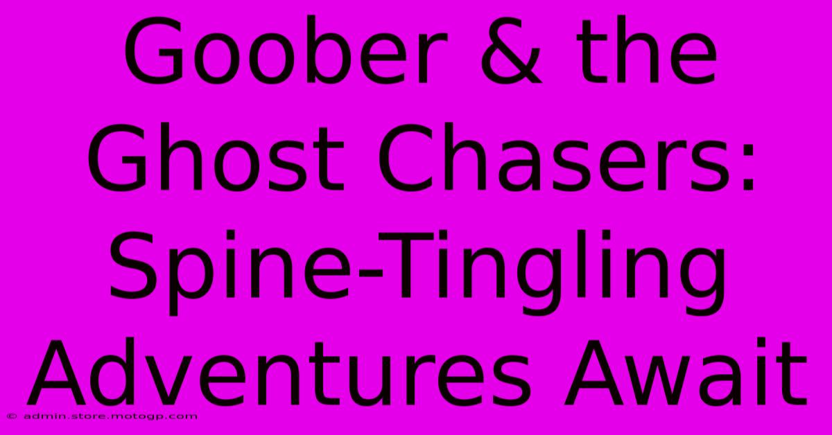 Goober & The Ghost Chasers: Spine-Tingling Adventures Await