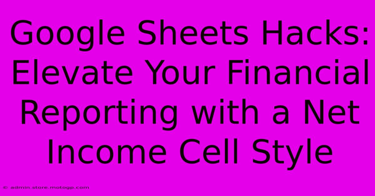 Google Sheets Hacks: Elevate Your Financial Reporting With A Net Income Cell Style