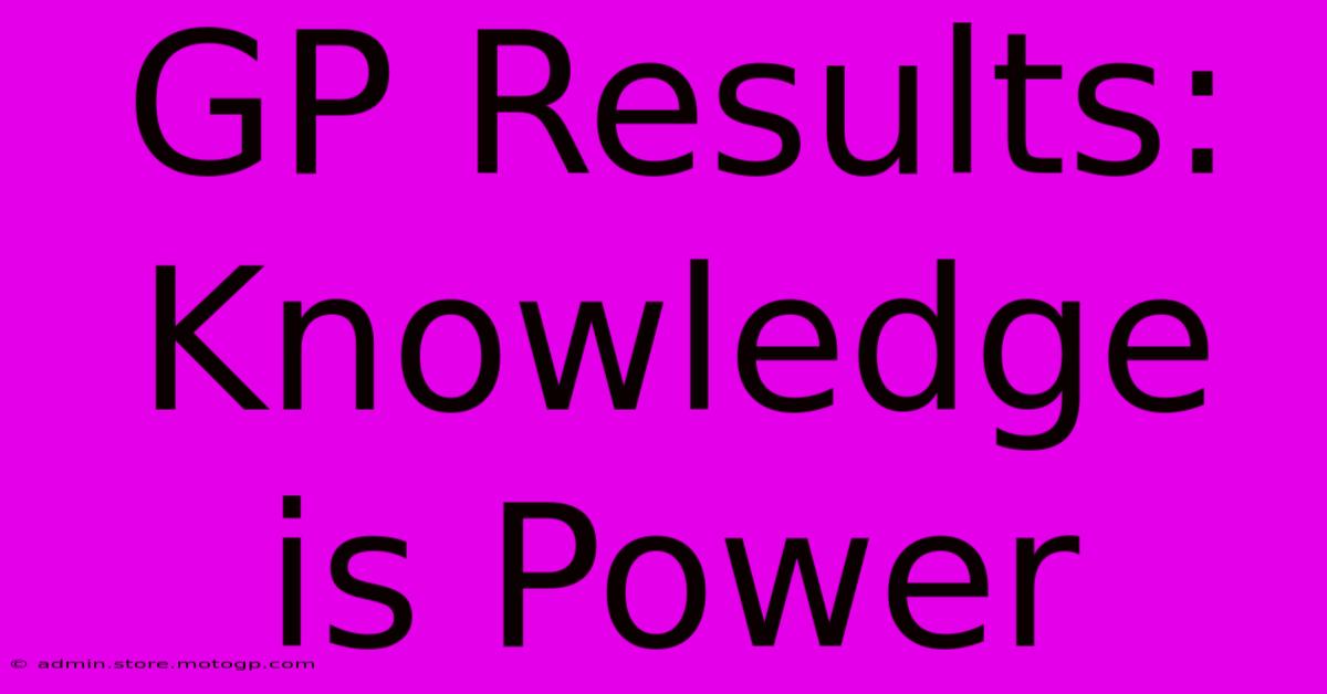 GP Results: Knowledge Is Power