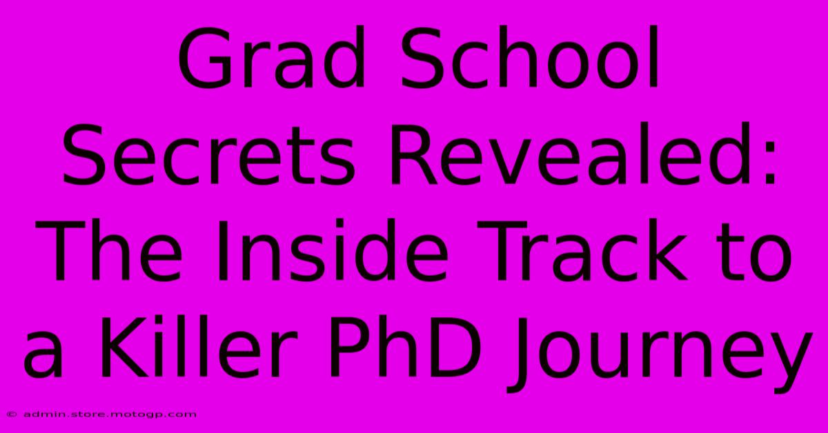 Grad School Secrets Revealed: The Inside Track To A Killer PhD Journey