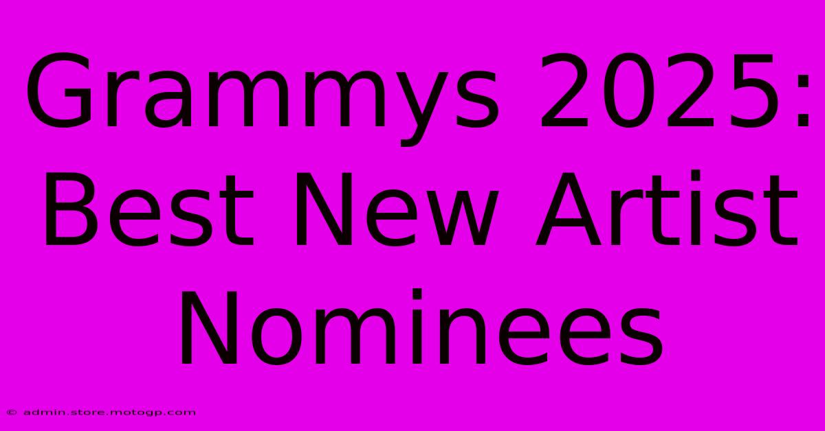 Grammys 2025: Best New Artist Nominees