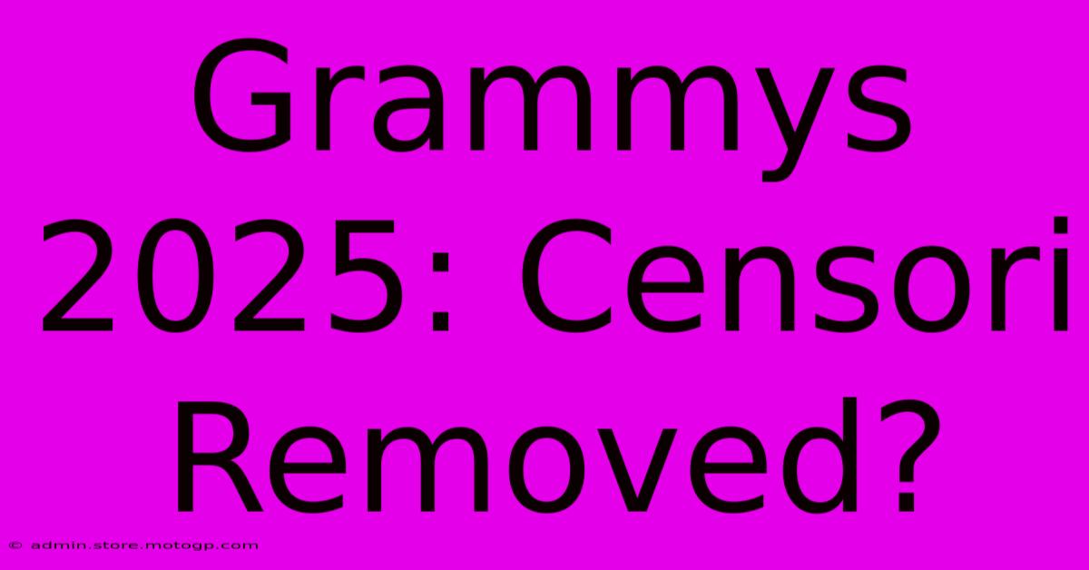 Grammys 2025: Censori Removed?