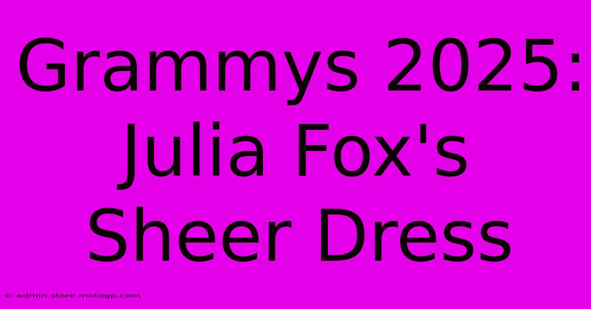 Grammys 2025: Julia Fox's Sheer Dress