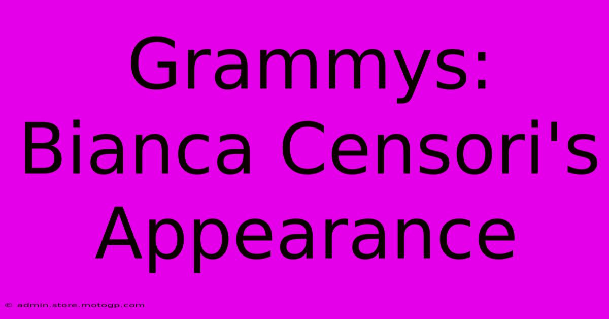 Grammys: Bianca Censori's Appearance