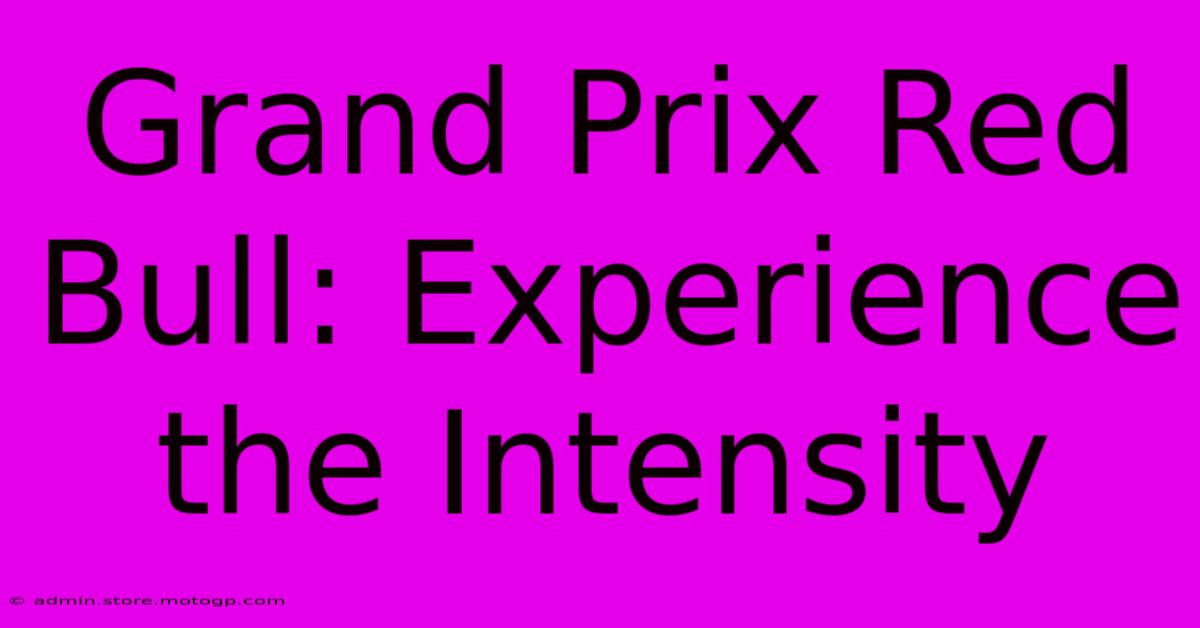 Grand Prix Red Bull: Experience The Intensity