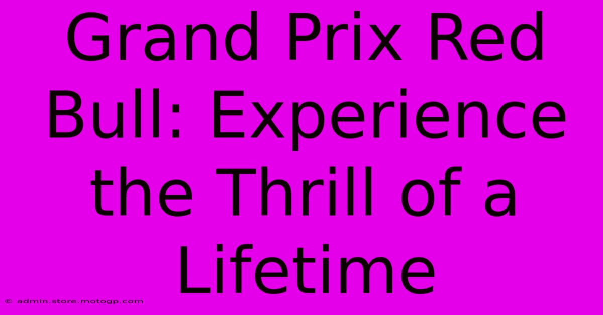 Grand Prix Red Bull: Experience The Thrill Of A Lifetime