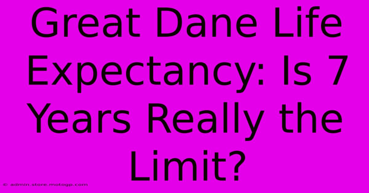 Great Dane Life Expectancy: Is 7 Years Really The Limit?