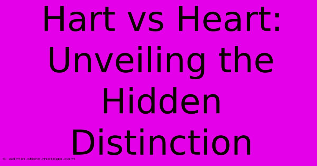 Hart Vs Heart: Unveiling The Hidden Distinction