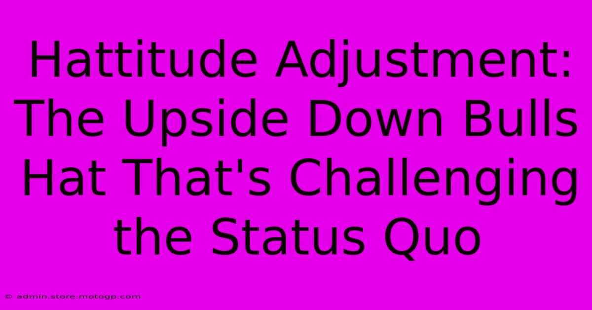 Hattitude Adjustment: The Upside Down Bulls Hat That's Challenging The Status Quo