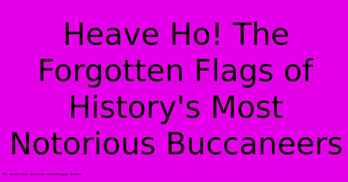 Heave Ho! The Forgotten Flags Of History's Most Notorious Buccaneers