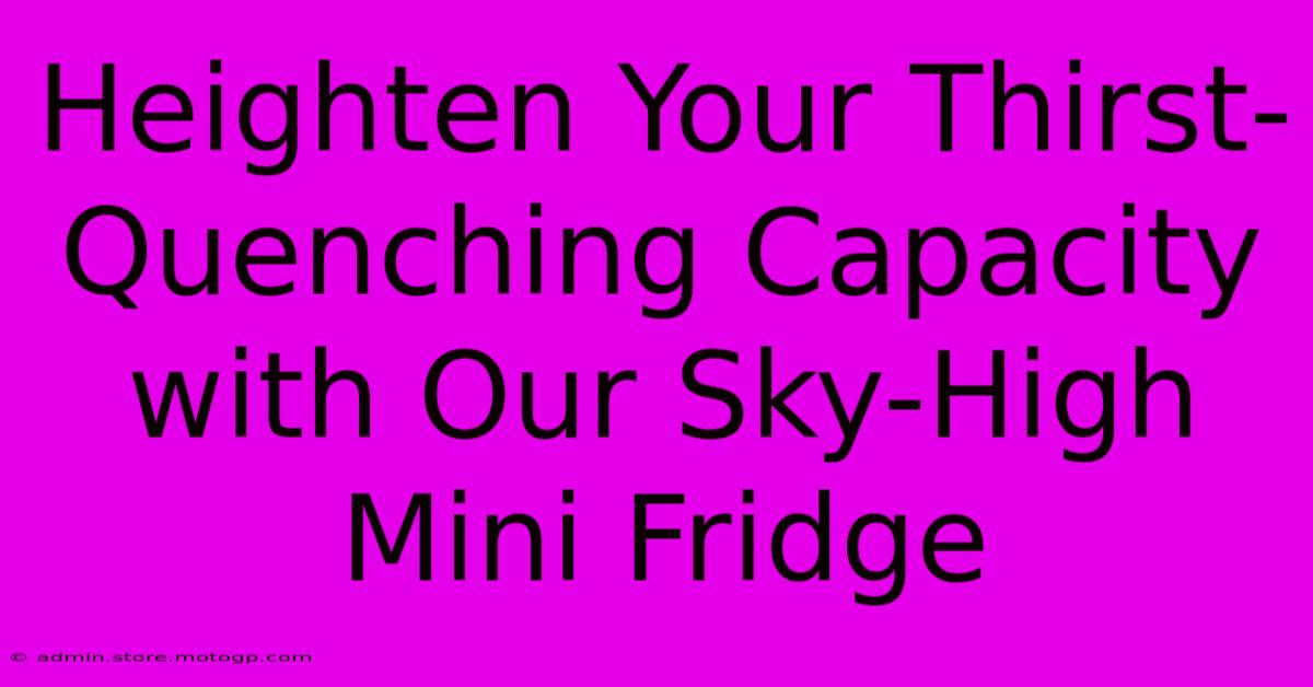 Heighten Your Thirst-Quenching Capacity With Our Sky-High Mini Fridge