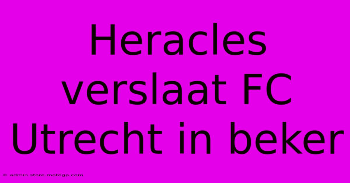 Heracles Verslaat FC Utrecht In Beker