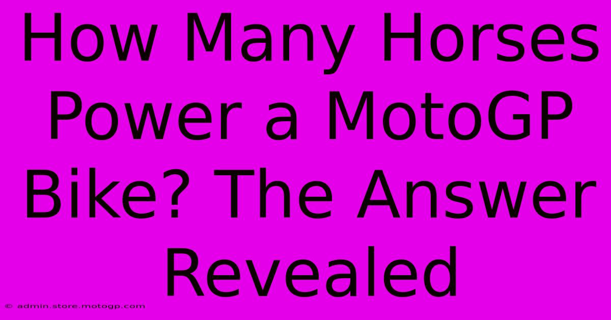 How Many Horses Power A MotoGP Bike? The Answer Revealed