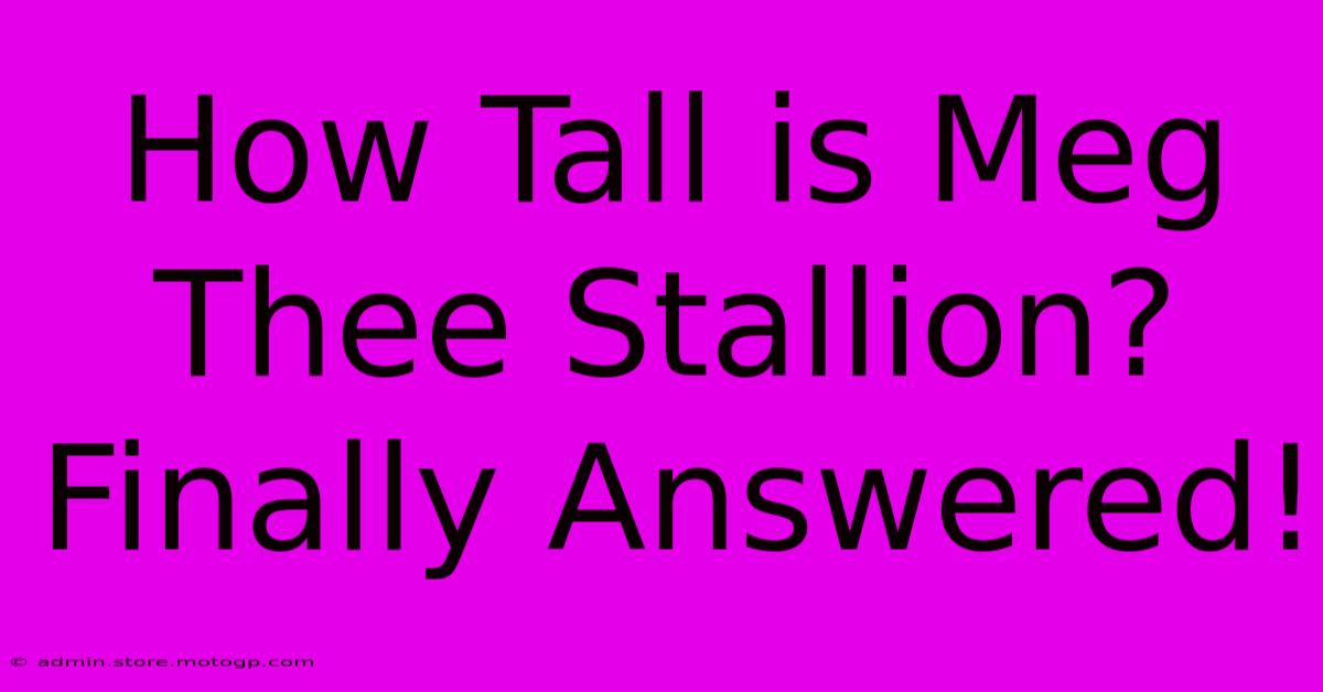 How Tall Is Meg Thee Stallion? Finally Answered!