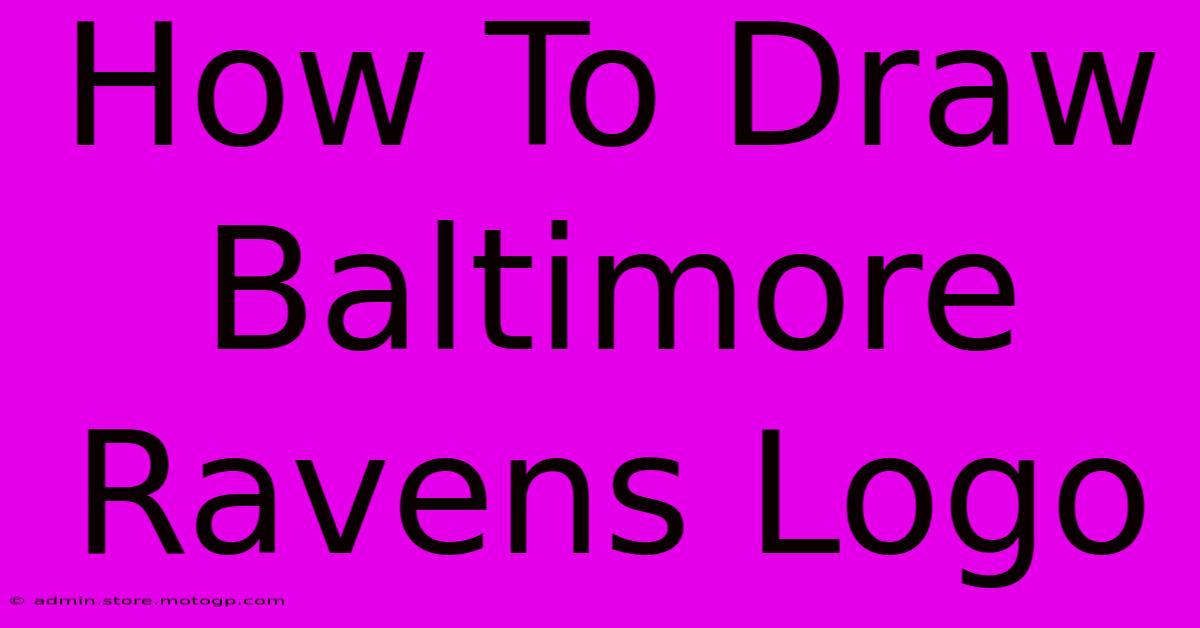 how to draw baltimore ravens logo