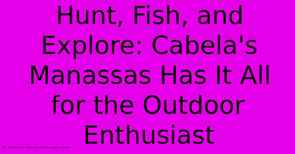 Hunt, Fish, And Explore: Cabela's Manassas Has It All For The Outdoor Enthusiast