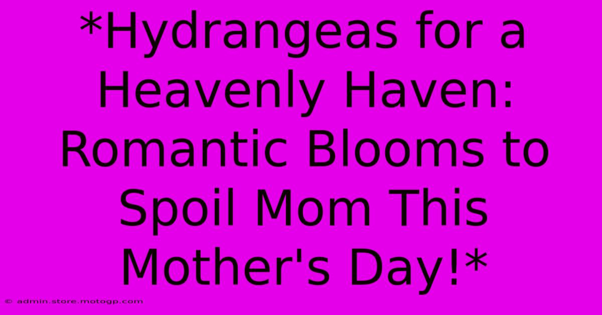 *Hydrangeas For A Heavenly Haven: Romantic Blooms To Spoil Mom This Mother's Day!*