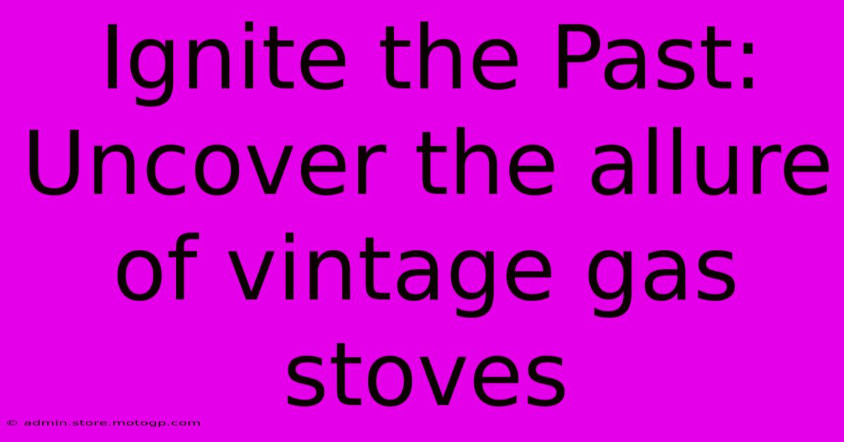 Ignite The Past: Uncover The Allure Of Vintage Gas Stoves