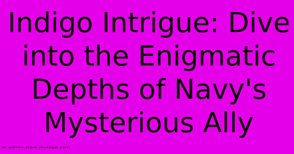 Indigo Intrigue: Dive Into The Enigmatic Depths Of Navy's Mysterious Ally