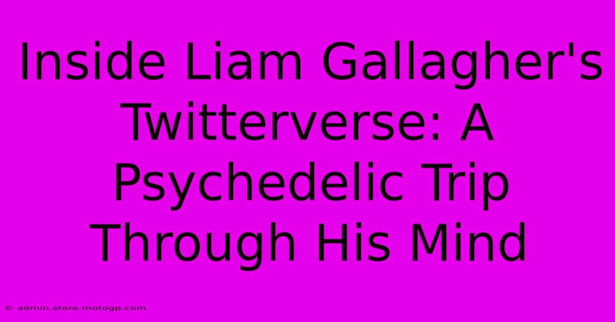 Inside Liam Gallagher's Twitterverse: A Psychedelic Trip Through His Mind