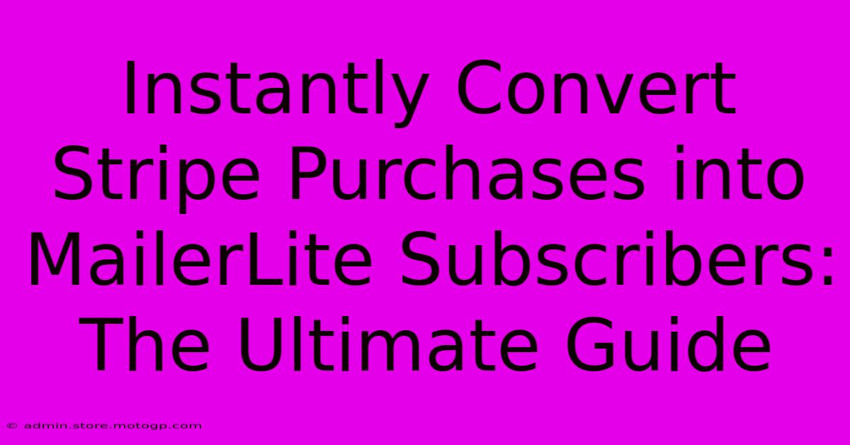 Instantly Convert Stripe Purchases Into MailerLite Subscribers: The Ultimate Guide