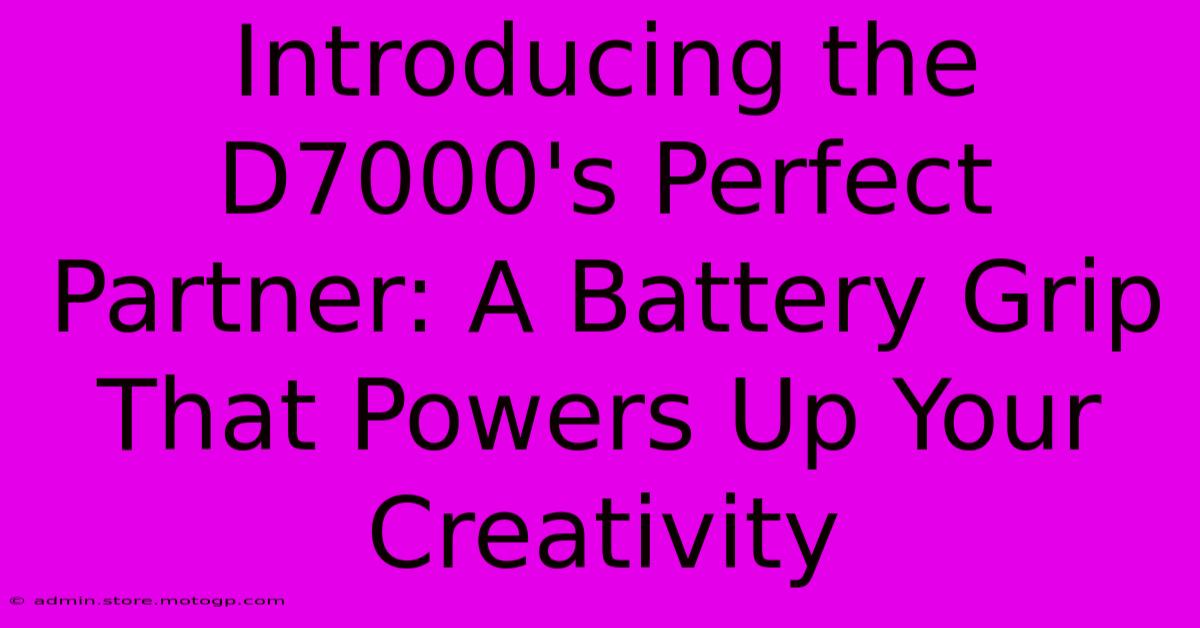 Introducing The D7000's Perfect Partner: A Battery Grip That Powers Up Your Creativity