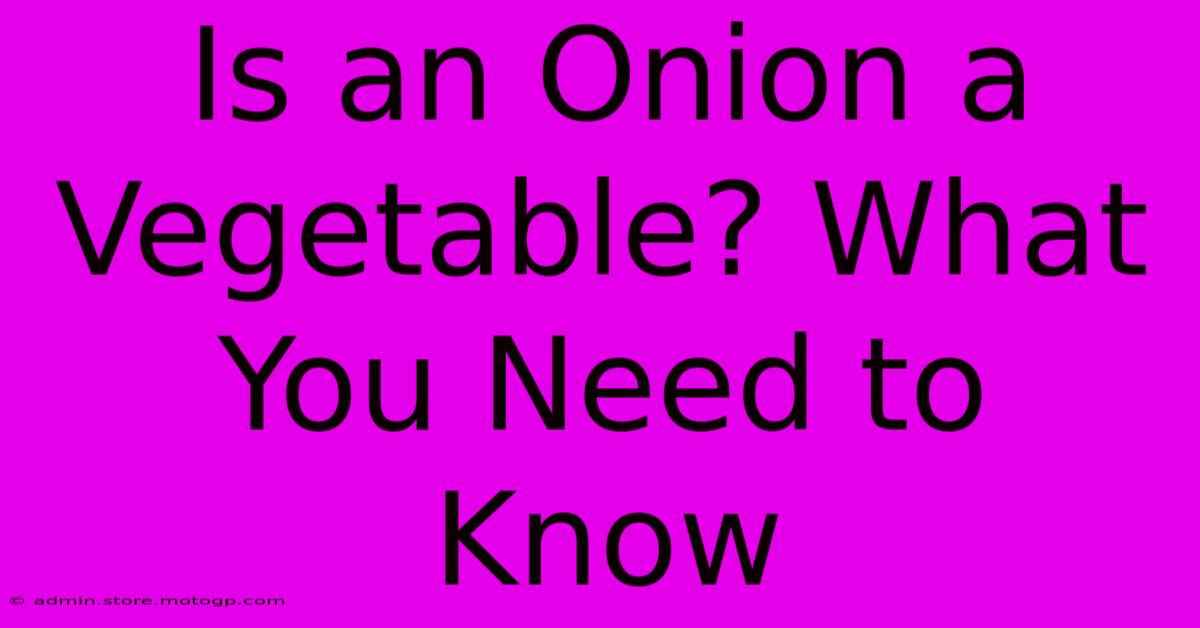 Is An Onion A Vegetable? What You Need To Know