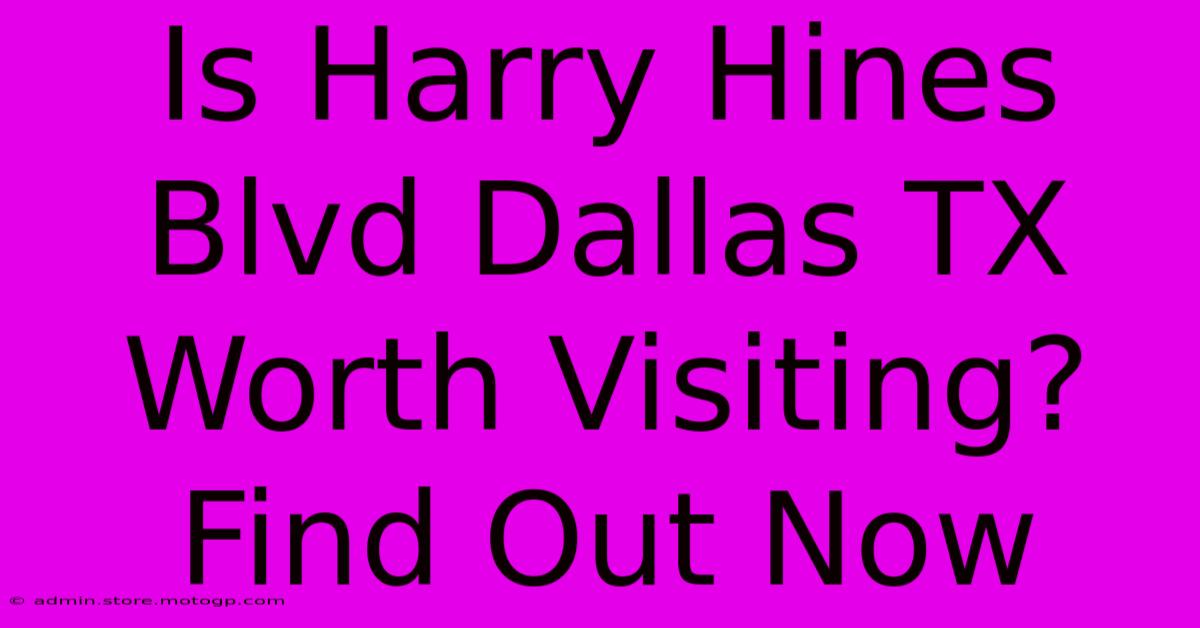 Is Harry Hines Blvd Dallas TX Worth Visiting? Find Out Now