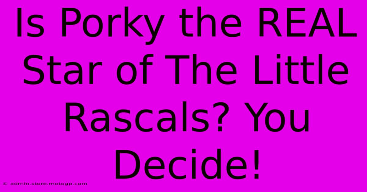 Is Porky The REAL Star Of The Little Rascals? You Decide!