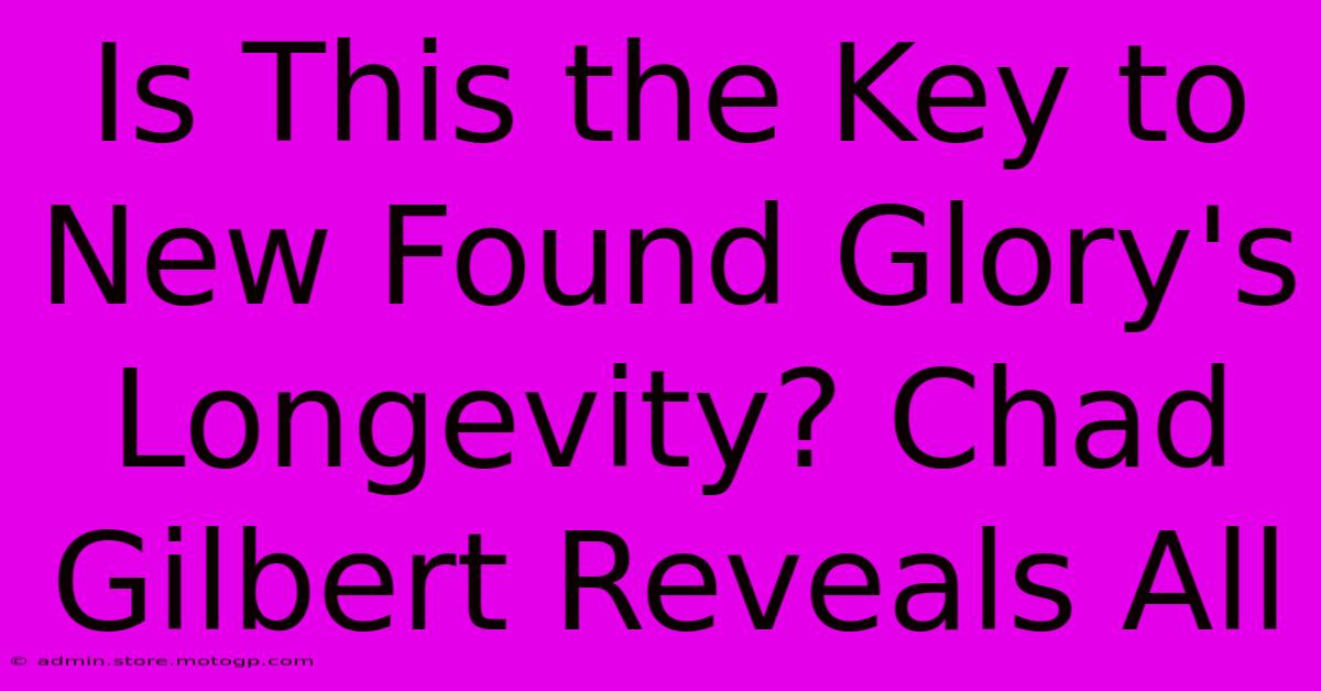 Is This The Key To New Found Glory's Longevity? Chad Gilbert Reveals All