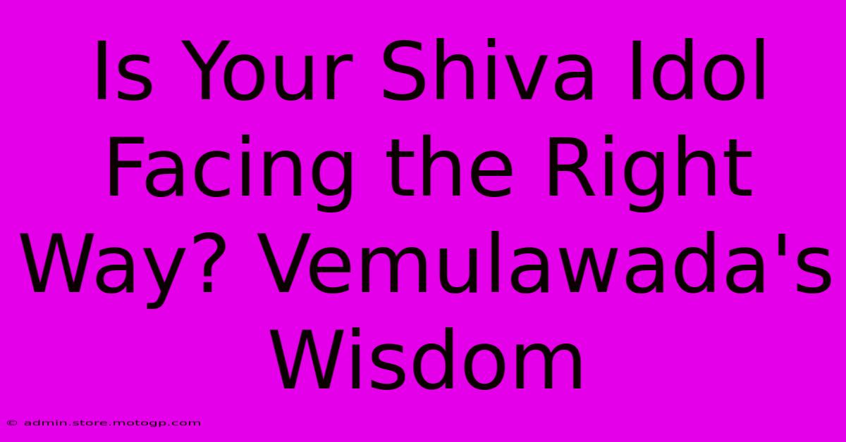 Is Your Shiva Idol Facing The Right Way? Vemulawada's Wisdom