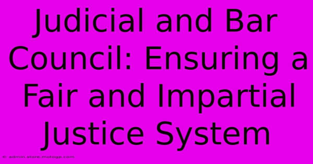 Judicial And Bar Council: Ensuring A Fair And Impartial Justice System