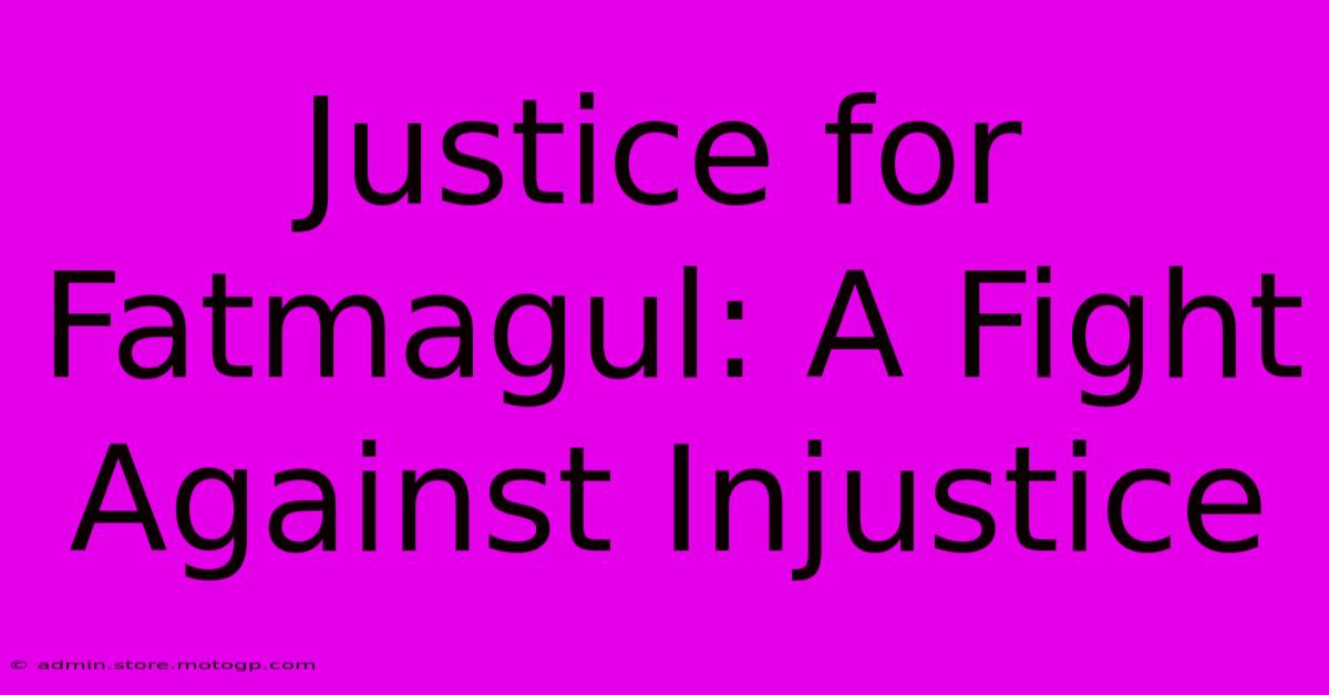 Justice For Fatmagul: A Fight Against Injustice