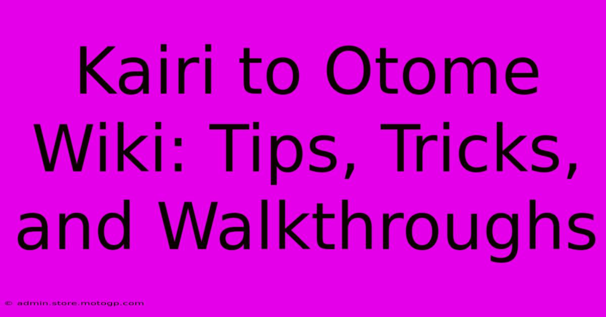 Kairi To Otome Wiki: Tips, Tricks, And Walkthroughs