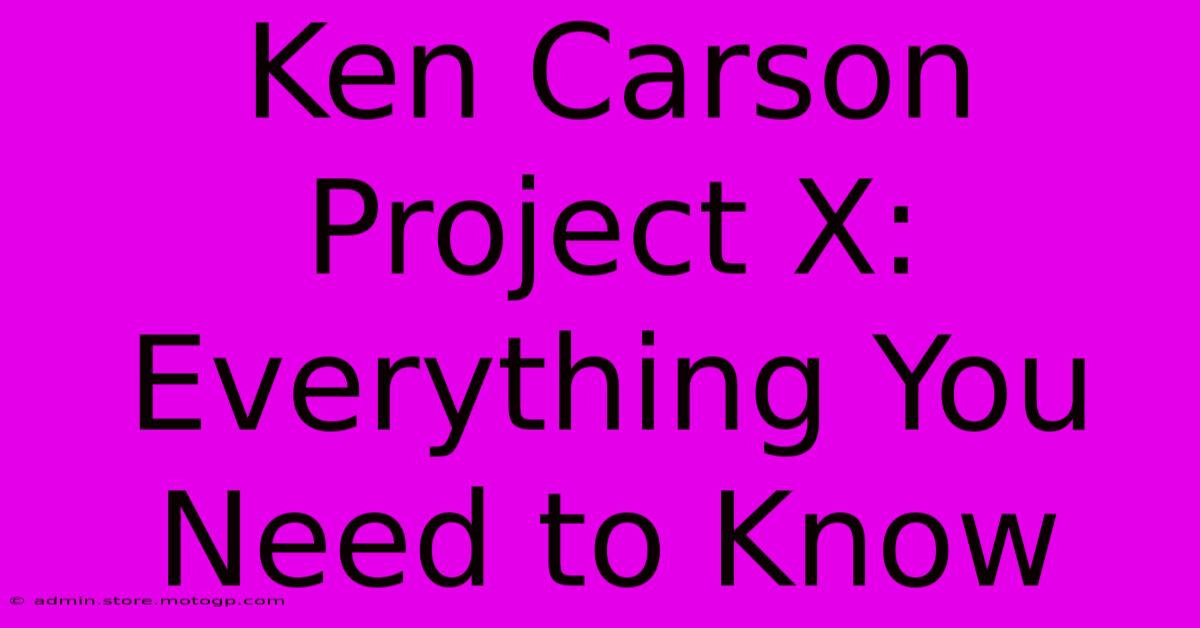 Ken Carson Project X: Everything You Need To Know