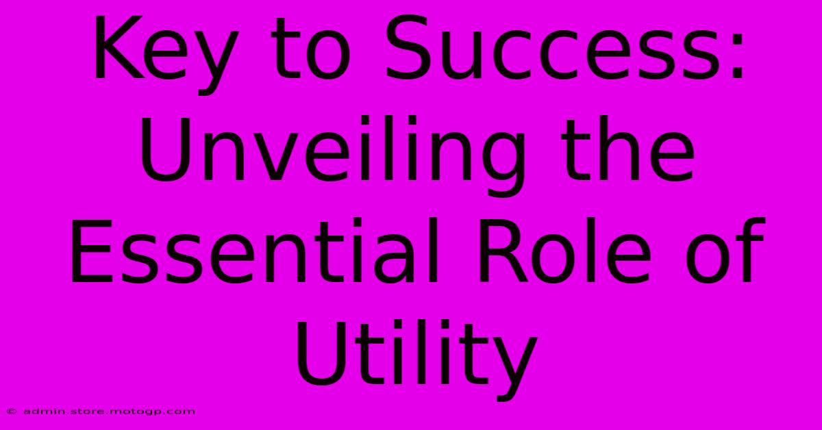 Key To Success: Unveiling The Essential Role Of Utility