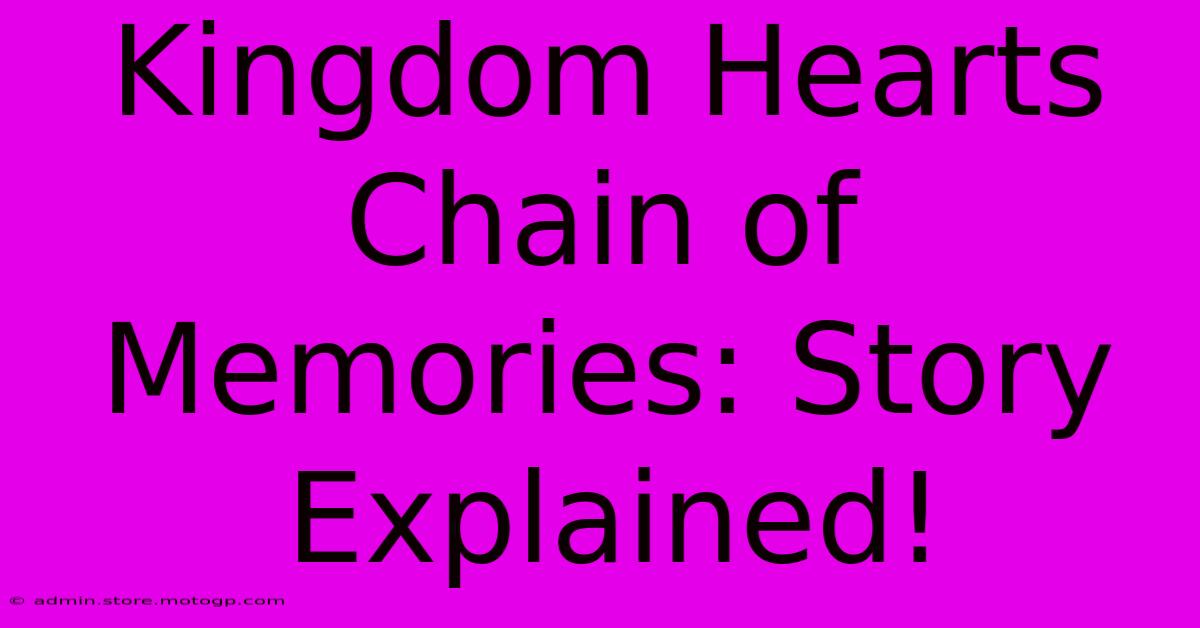 Kingdom Hearts Chain Of Memories: Story Explained!