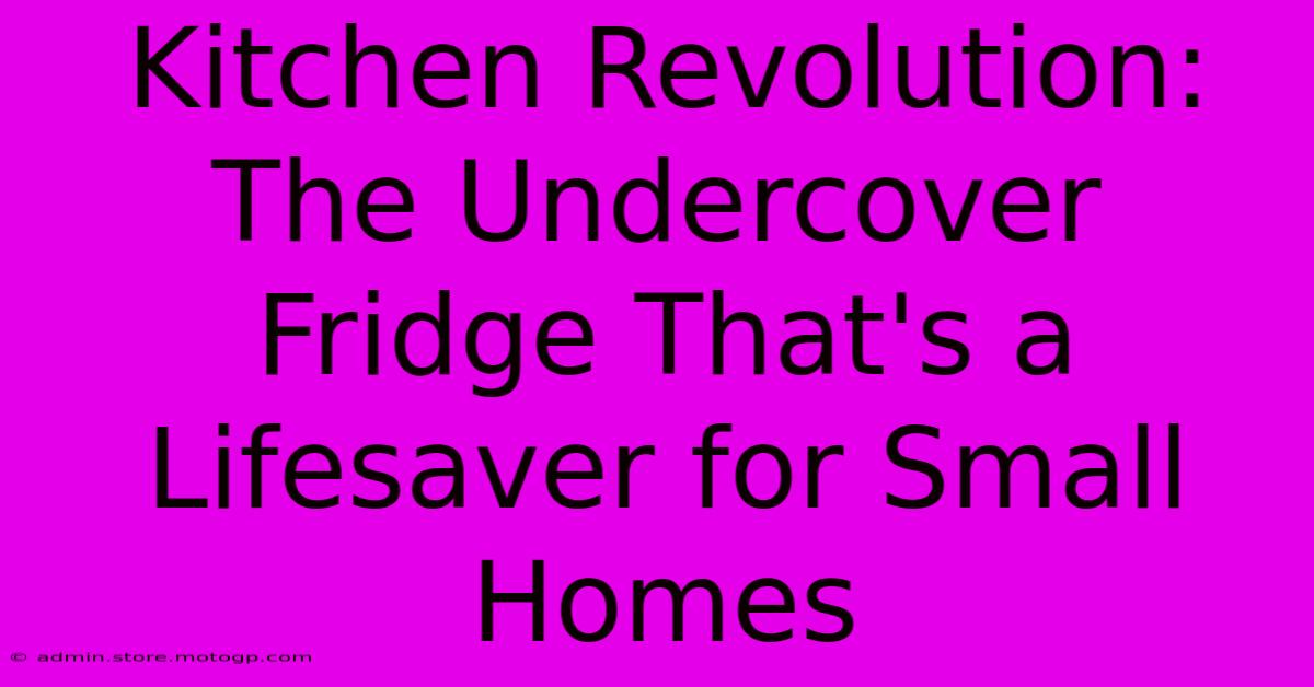 Kitchen Revolution: The Undercover Fridge That's A Lifesaver For Small Homes