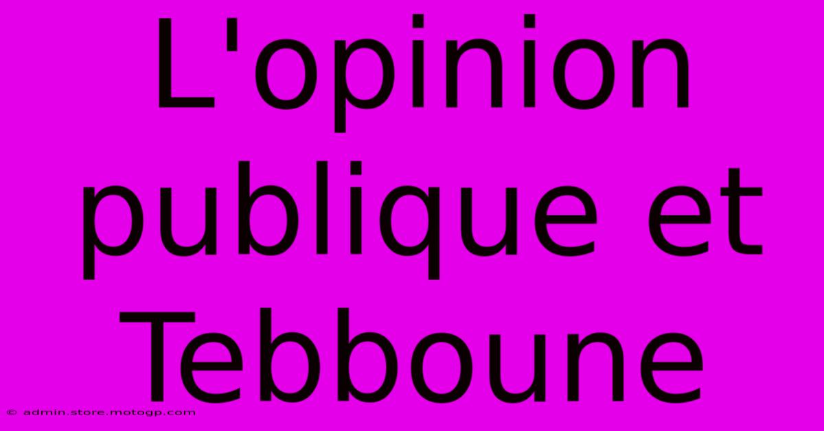 L'opinion Publique Et Tebboune