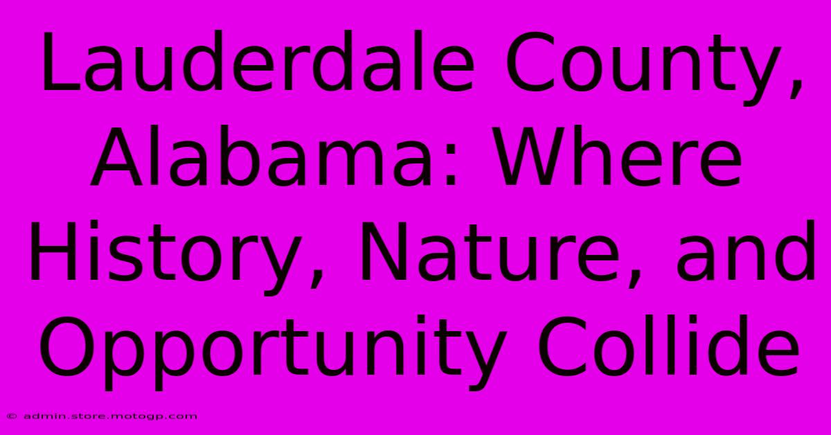 Lauderdale County, Alabama: Where History, Nature, And Opportunity Collide