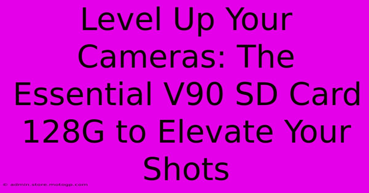 Level Up Your Cameras: The Essential V90 SD Card 128G To Elevate Your Shots