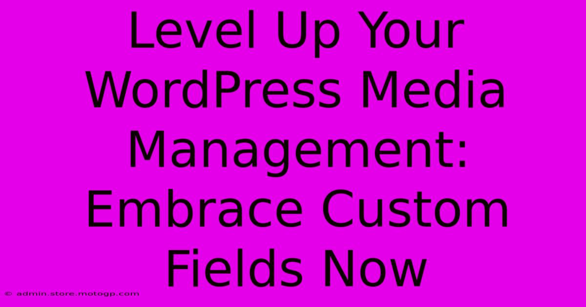 Level Up Your WordPress Media Management: Embrace Custom Fields Now