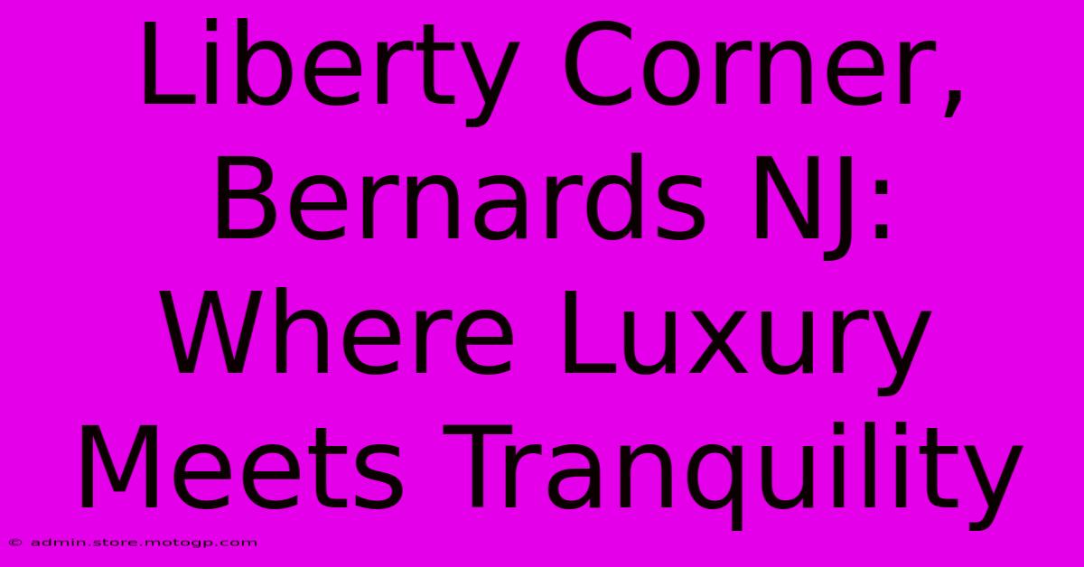 Liberty Corner, Bernards NJ: Where Luxury Meets Tranquility