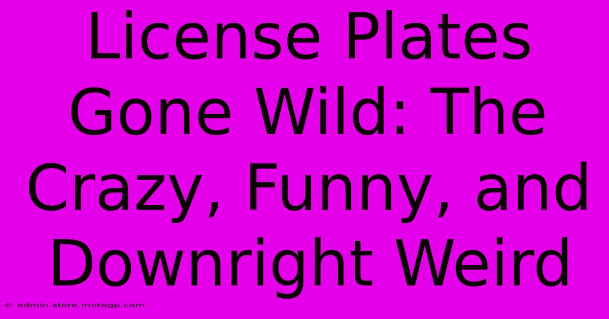 License Plates Gone Wild: The Crazy, Funny, And Downright Weird