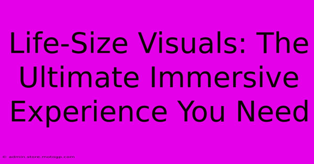 Life-Size Visuals: The Ultimate Immersive Experience You Need